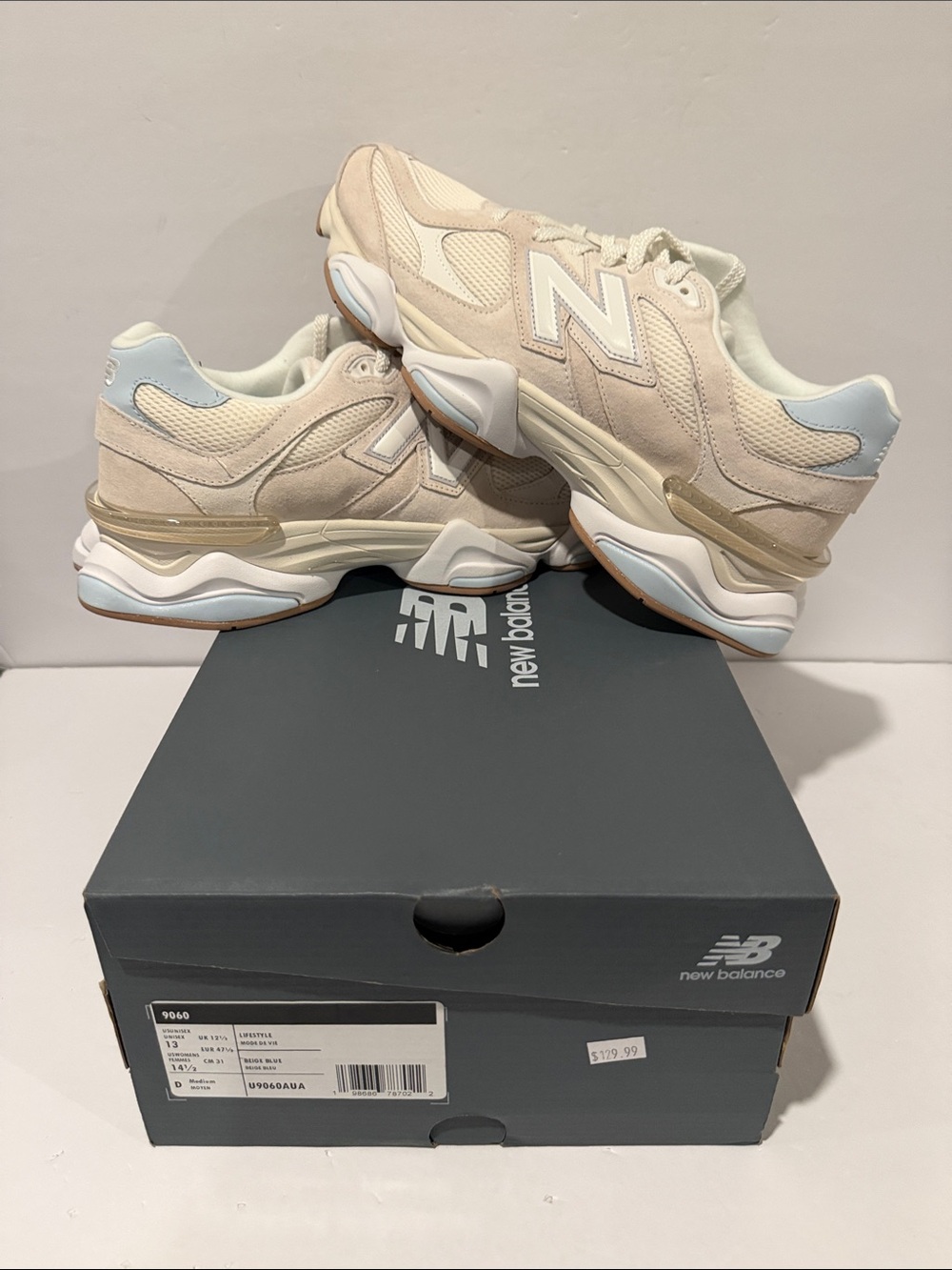 New Balance 9060 ‘Bisque Frosted Glass' Sz: 13 (U9060AUA)